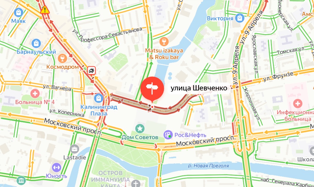 карта улица шевченко