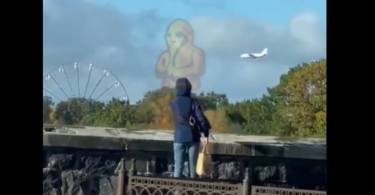 Калининградцы сняли на видео низколетящий самолёт над парком «Юность»