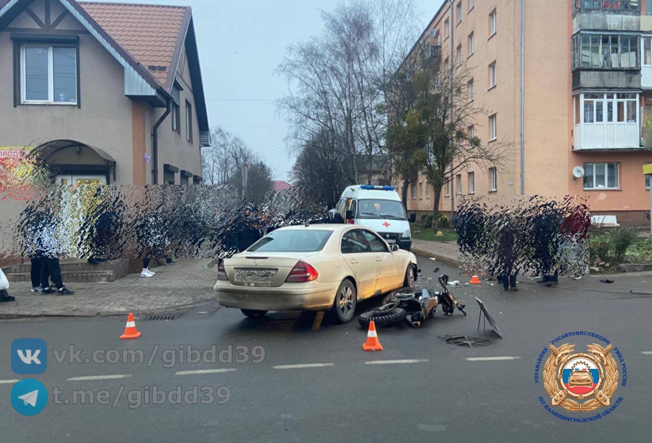 В Полесске 13-летний водитель питбайка пострадал в ДТП