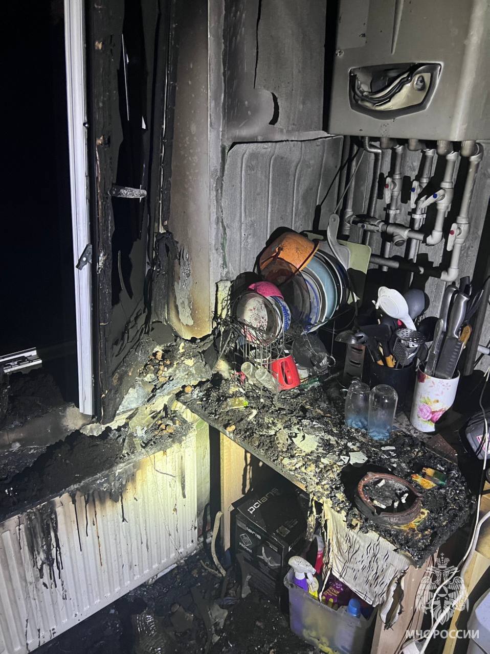 В Калининграде на улице Харьковской горела квартира