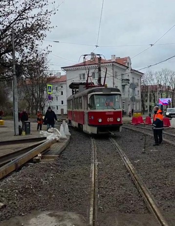 Трамвай № 5 готовят к возвращению: на проспекте Мира начали обкатку путей