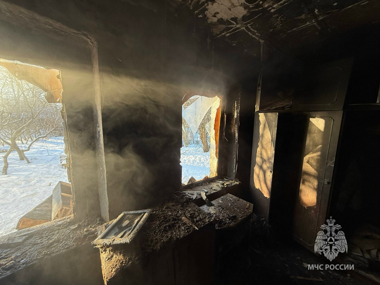 Пожар в Гурьевском округе унёс жизнь мужчины