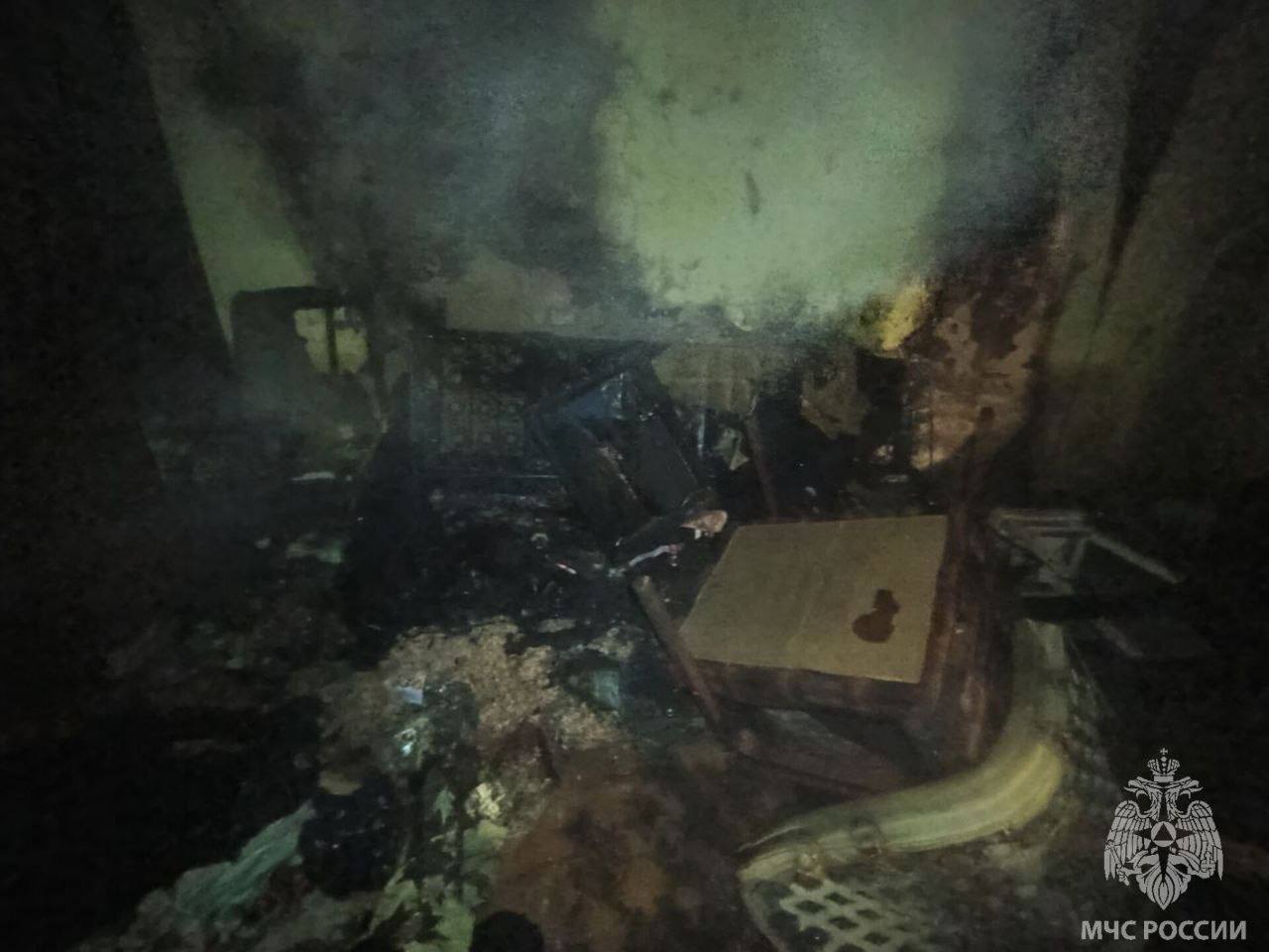 В Гусеве при пожаре погиб мужчина