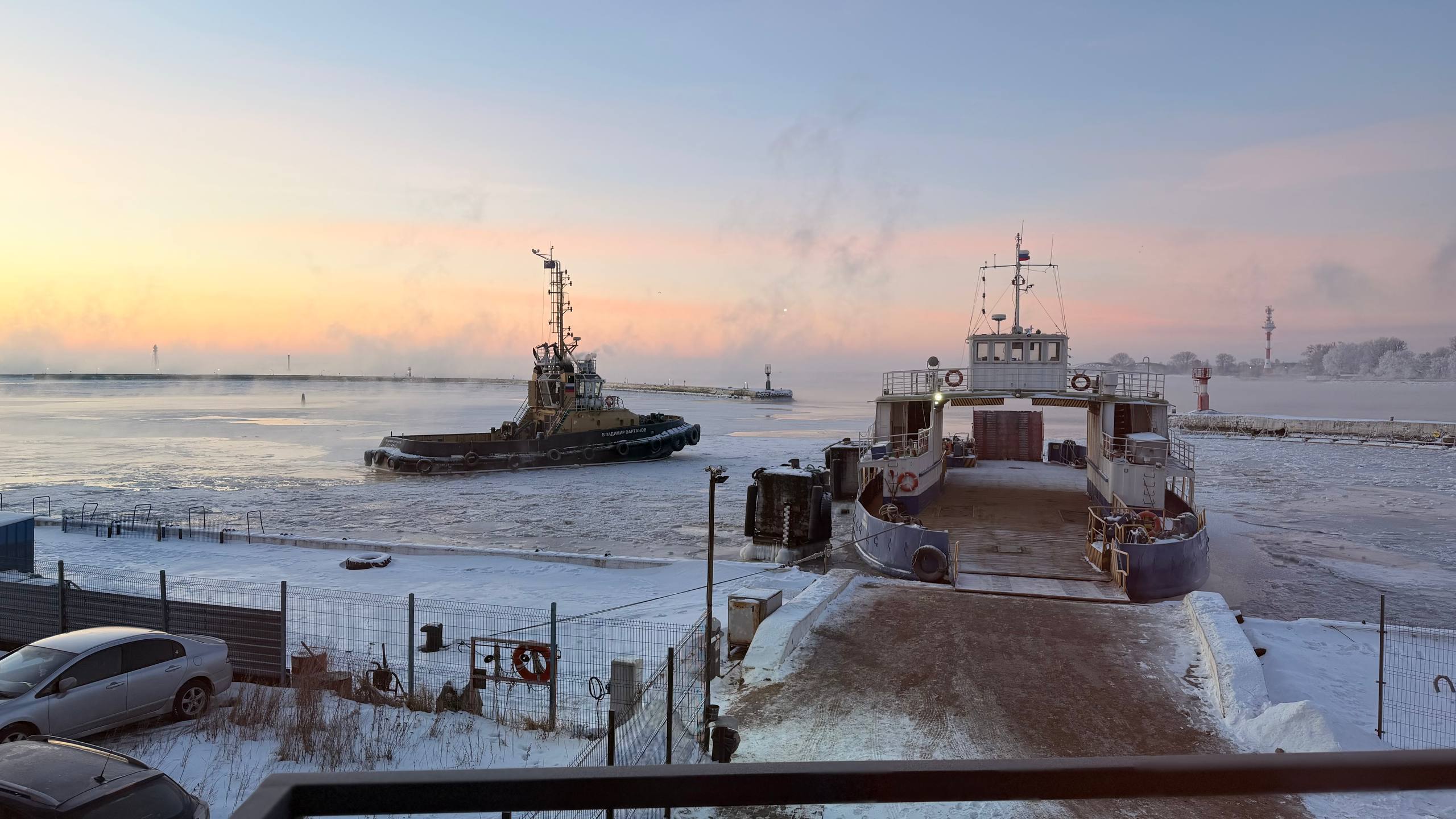 В работе паромной переправы в Балтийске возможны изменения из-за ледовой обстановки В работе паромной переправы в Балтийске возможны изменения из-за ледовой обстановки