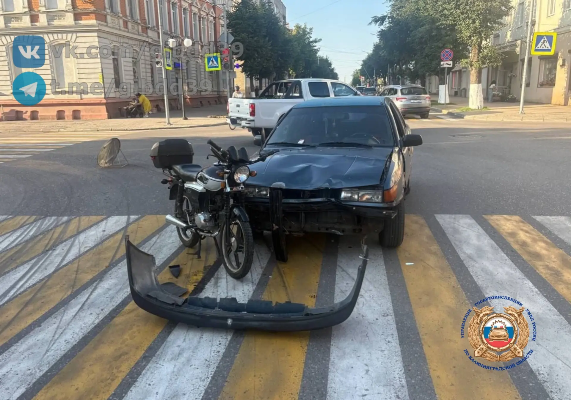 В Гусеве мотоциклист пострадал в ДТП на перекрёстке В Гусеве мотоциклист пострадал в ДТП на перекрёстке