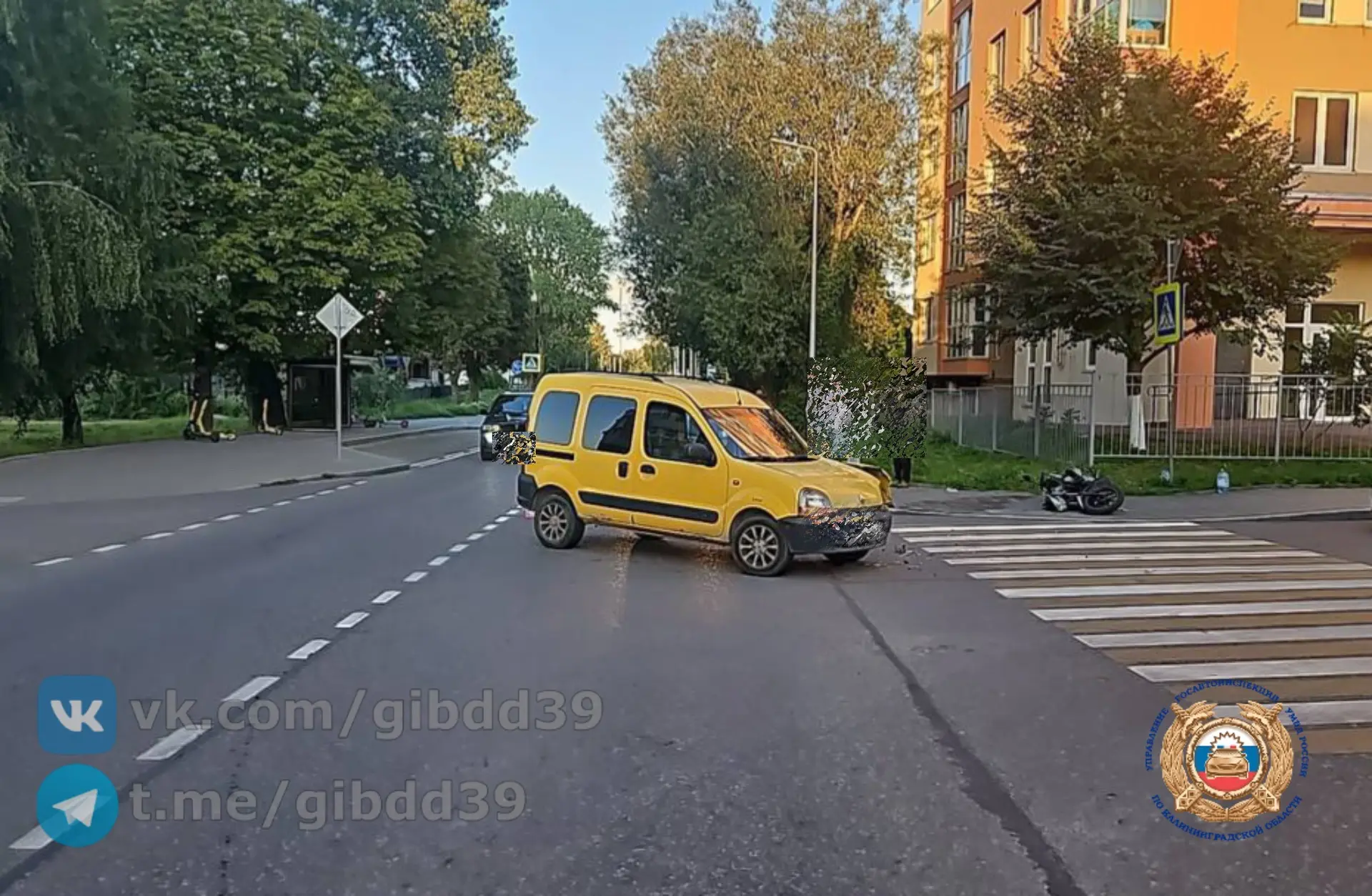 В Калининграде мотоциклист пострадал в ДТП с «Рено»