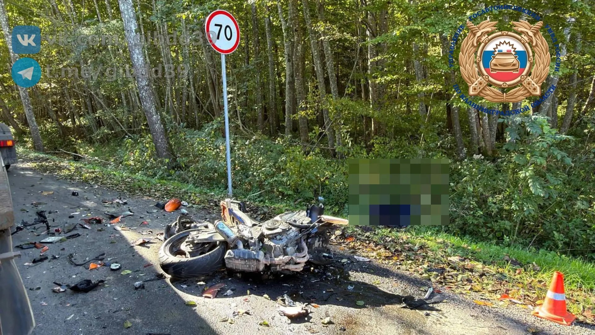 В ДТП в Полесском районе погиб несовершеннолетний водитель мотоцикла