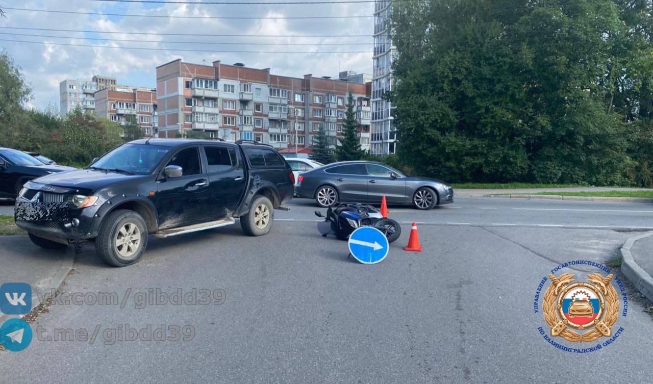 На Панина мотоциклист столкнулся с легковым автомобилем